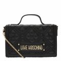 Love Moschino Womens Black Quilted Top Handle Crossbody Bag 75559 by Love Moschino from Hurleys