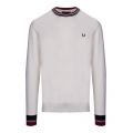 Womens Snow White Lightweight Tipped Sweat Top 42961 by Fred Perry from Hurleys