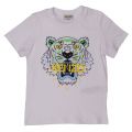 Boys White Tiger 5 S/s Tee Shirt