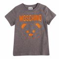 Boys Grey Melange Embroidered Toy S/s T Shirt 52337 by Moschino from Hurleys
