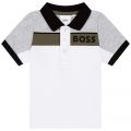Toddler Grey Marl Logo S/s Polo + Shorts Set 104610 by BOSS from Hurleys