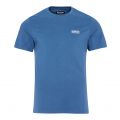Mens Mid Blue Small Logo S/s T Shirt 95646 by Barbour International from Hurleys