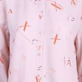 Womens Pink Printed Button Through Blouse 108109 by Armani Exchange from Hurleys