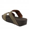 Womens Bronze Mina Glitter Weave Slides 92372 by FitFlop from Hurleys