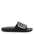 Boys Black Visibility Logo Slides (34-39) 38106 by EA7 from Hurleys