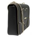 Womens Black Heart Studs Shoulder Bag 47933 by Love Moschino from Hurleys
