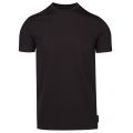 Mens Black Textured S/s T Shirt 37027 by Emporio Armani from Hurleys