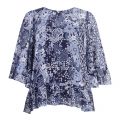 Womens Light Chambray Patchwork Flowers Drape Blouse 27132 by Michael Kors from Hurleys