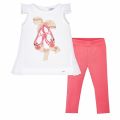 Girls Coral Ballet Shoes T Shirt & Leggings Set 40140 by Mayoral from Hurleys