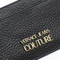Mens Black Metal Logo Grain Cardholder 110790 by Versace Jeans Couture from Hurleys