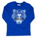Boys Vivid Blue Tiger 40 L/s Tee Shirt 11758 by Kenzo from Hurleys