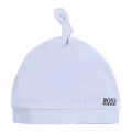 Baby Pale Blue Soft Pull On Hat 75256 by BOSS from Hurleys