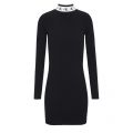 Womens CK Black Monogram Tape Rib Knitted Dress 49926 by Calvin Klein from Hurleys