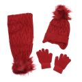 Girls Ruby Knitted Hat, Scarf & Gloves Set 48517 by Mayoral from Hurleys