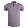 Athleisure Mens Dark Grey Paul Tipped Slim Fit S/s Polo Shirt 28121 by BOSS from Hurleys
