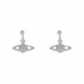 Womens Silver/Crystal Mini Bas Relief Drop Earrings 77170 by Vivienne Westwood from Hurleys