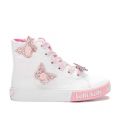 Girls White/Pink Unicorn Wings Hi Tops 73343 by Lelli Kelly from Hurleys