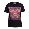 Womens Black Leopard Paisley S/s T Shirt 75583 by Versace Jeans Couture from Hurleys