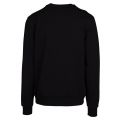 Mens Perfect Black Flock Logo Crew Sweat Top 38889 by Calvin Klein from Hurleys