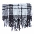 Womens Grey/Juniper Tartan Boucle Scarf 47525 by Barbour from Hurleys