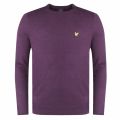 Mens Deep Plum Lambswool Crew Neck Knitted Top 33306 by Lyle & Scott from Hurleys