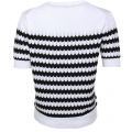 Womens Summer White & Black Zipped Chevron Crew Jumper 39778 by French Connection from Hurleys