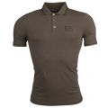 Mens Khaki Train Core ID Tipped S/s Polo Shirt 11411 by EA7 from Hurleys