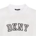 Girls White Sheer Panel Sweat Top 104505 by DKNY from Hurleys