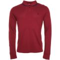 Mens Pomegranate Duo Slim Fit L/s Polo Shirt