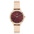 Womens Red Dial Rose Gold Arya Watch