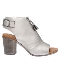 Womens Pewter Loltis Leather Zip Heels 41429 by Moda In Pelle from Hurleys