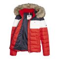 Womens Flame Multi Colourblock Hooded Padded Jacket 50256 by Tommy Jeans from Hurleys