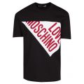 Mens Black Cut Logo Regular Fit S/s T Shirt 35232 by Love Moschino from Hurleys