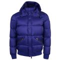 Mens Blue Hooded Puffer Jacket 10983 by Armani Jeans from Hurleys