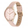 Womens Rose Gold/Blush Gray Leather Watch 79907 by Tommy Hilfiger from Hurleys