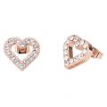 Womens Rose Gold & Crystal Edesiah Enchanted Heart Stud Earrings 24477 by Ted Baker from Hurleys