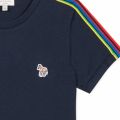 Boys Navy Aaron Zebra Trim S/s T Shirt 53721 by Paul Smith Junior from Hurleys