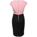 Womens Black & Rose Tan Rikki Crepe Two Tone Dress 39753 by French Connection from Hurleys
