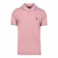 Mens Pink Tipped Pique S/s Polo Shirt 49193 by Pretty Green from Hurleys