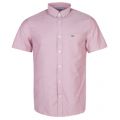 Mens Sierra Red Oxford Regular Fit S/s Shirt 23246 by Lacoste from Hurleys