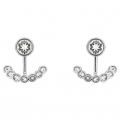 Womens Silver & Clear Crystal Coraline Concentric Crystal Earrings