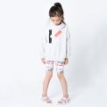 Girls Light Grey Branded Hooded Sweat Top 104491 by Kenzo from Hurleys