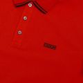 Mens Dark Orange Dyler193 Tipped S/s Polo Shirt 42632 by HUGO from Hurleys