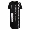 Womens Black Large Heritage Logo Dress 41689 by Versace Jeans from Hurleys