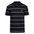 Mens Navy Branded Stripe S/s Polo Shirt 55511 by Emporio Armani from Hurleys
