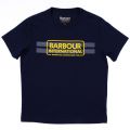 Boys Navy Tyre S/s Tee Shirt 65760 by Barbour from Hurleys