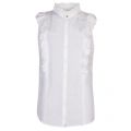 Casual Womens White Corai Frill Blouse 22225 by BOSS from Hurleys