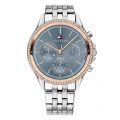 Womens Silver/Rose Gold/Blue Bracelet Watch 44196 by Tommy Hilfiger from Hurleys