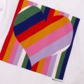 Womens White Heart Stripe Motif S/s T Shirt 74718 by PS Paul Smith from Hurleys