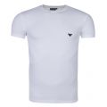 Mens White Small Logo Slim Fit S/s T Shirt 20008 by Emporio Armani Bodywear from Hurleys